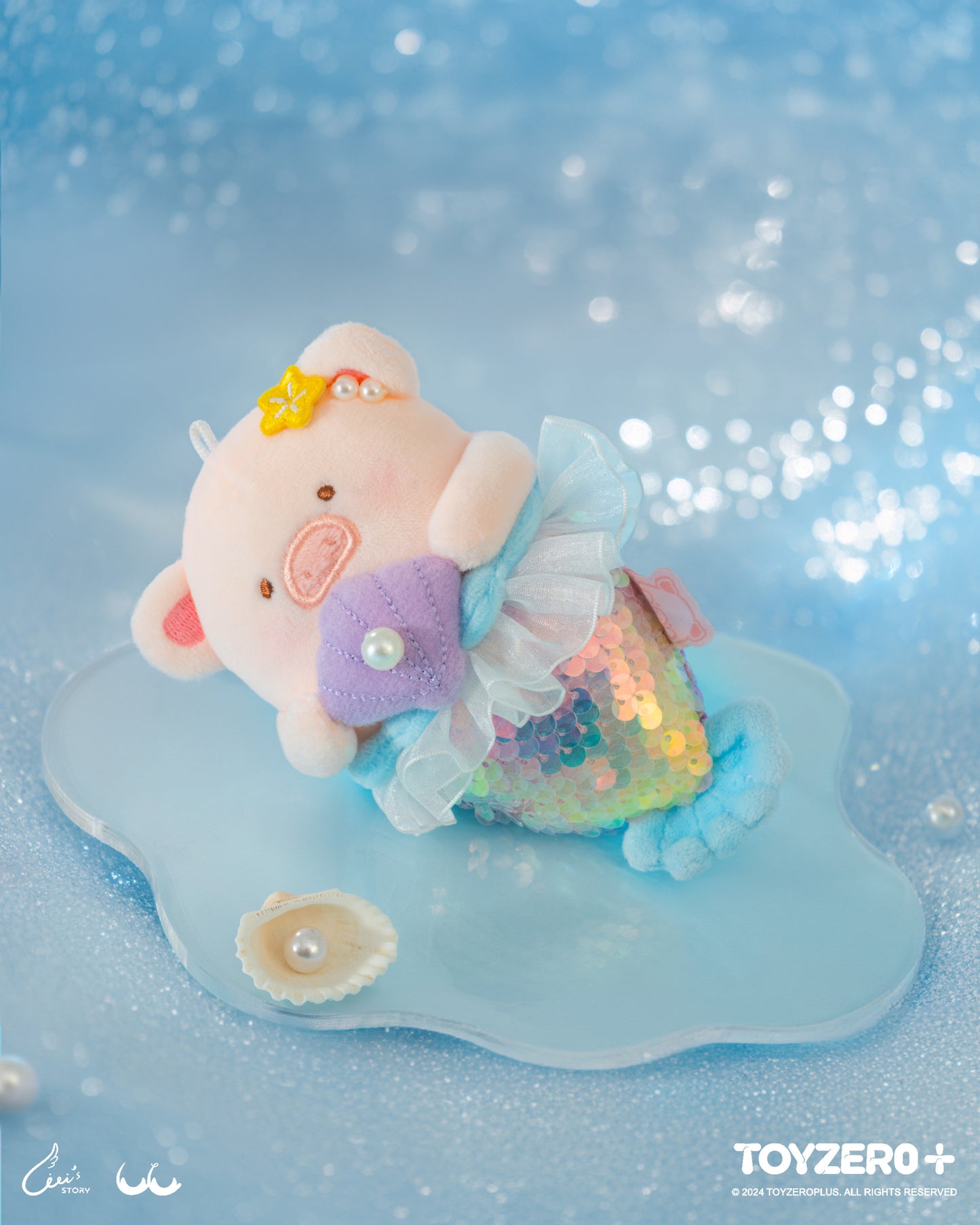 LULU THE PIGGY OCEAN - MERMAID LULU PLUSH KEYCHAIN