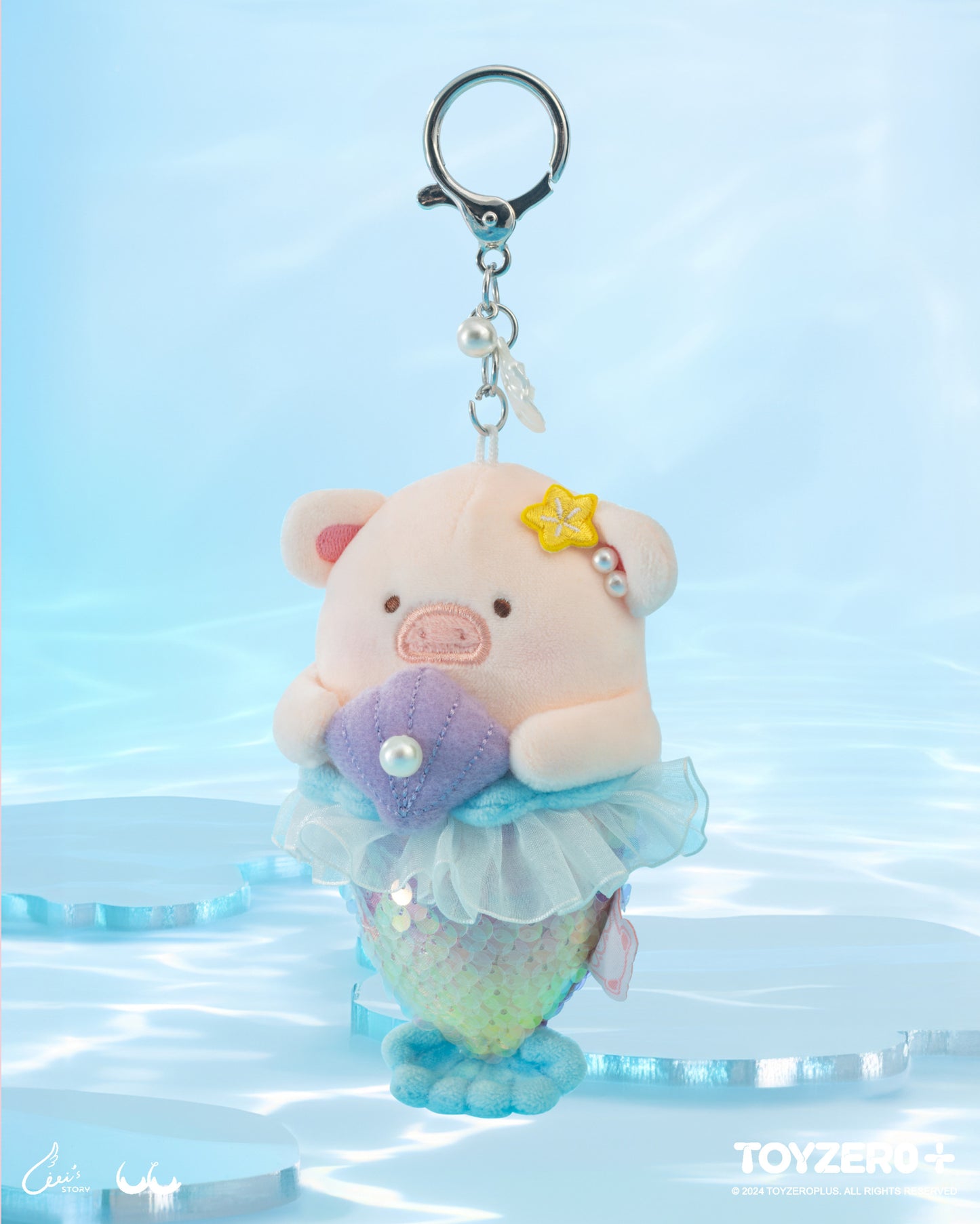 LULU THE PIGGY OCEAN - MERMAID LULU PLUSH KEYCHAIN