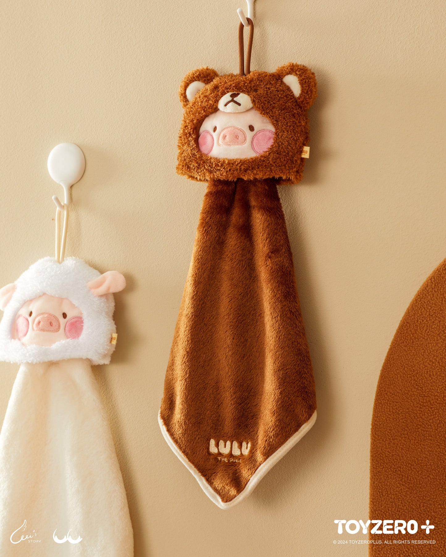 LULU THE PIGGY COSTUME SERIES - FLUFFY HAND-TOWEL (BEAR)