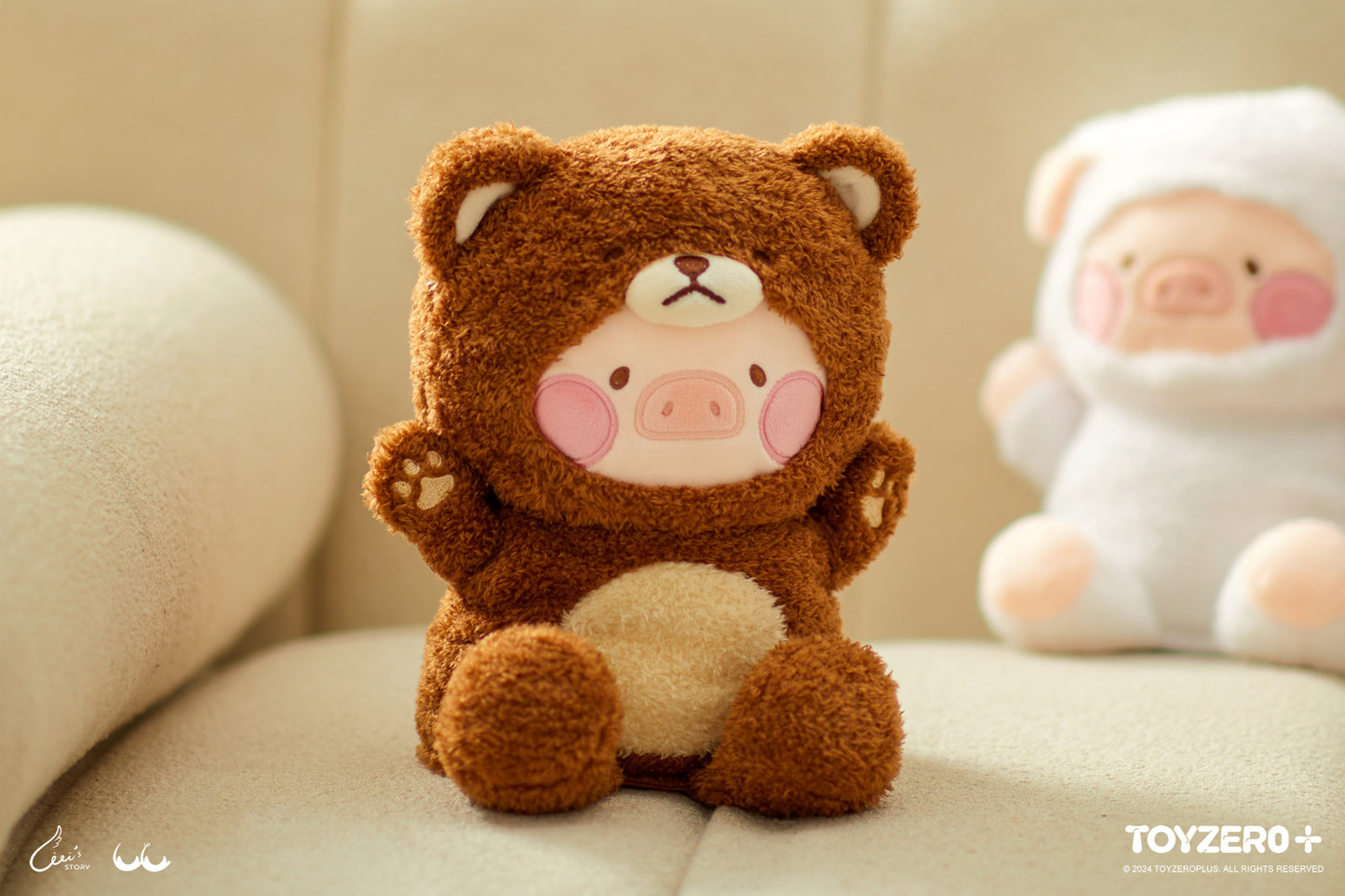 LULU THE PIGGY COSTUME SERIES - FLUFFY HAND PUPPETS (BEAR LULU)