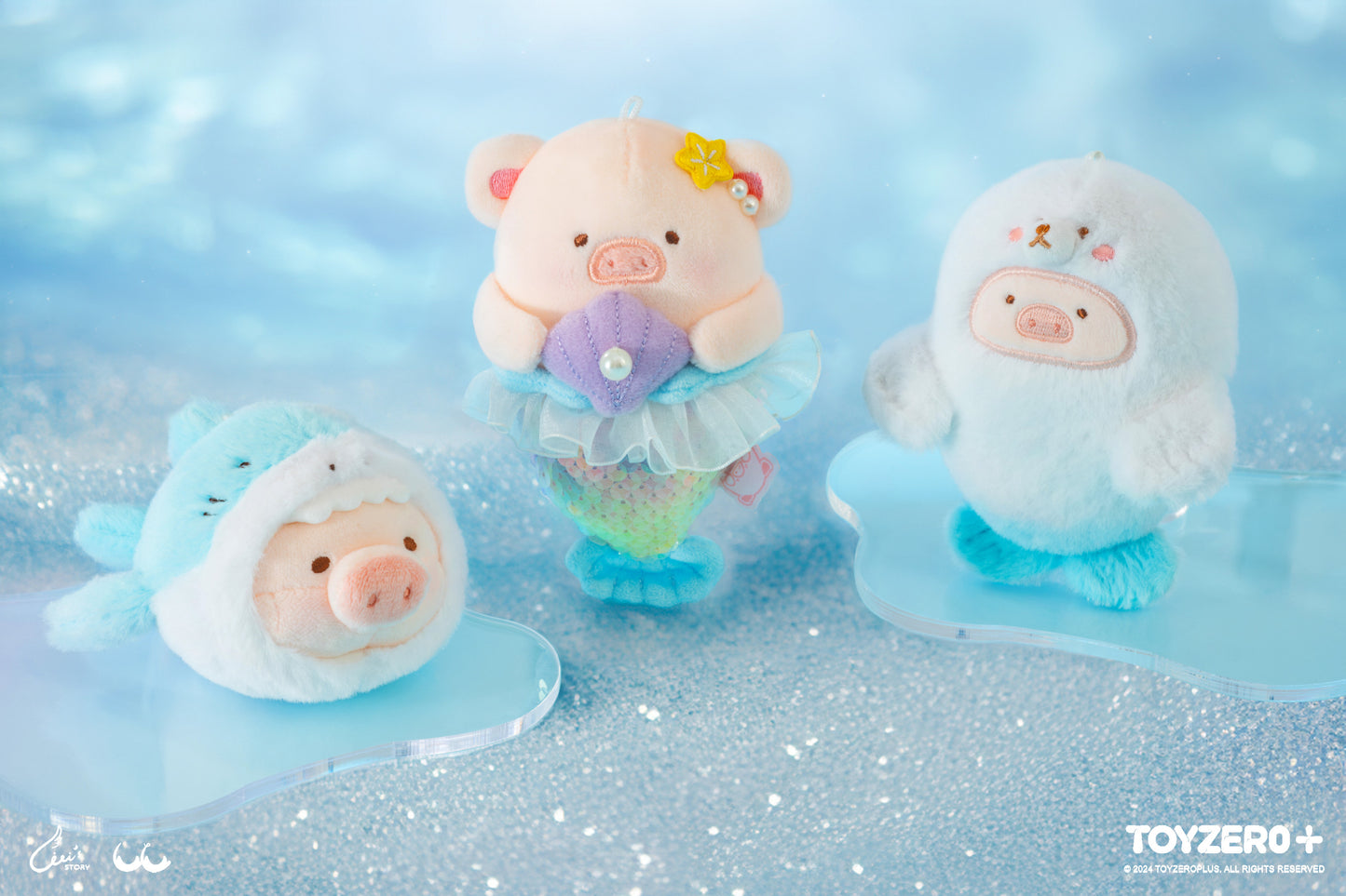 LULU THE PIGGY OCEAN - MERMAID LULU PLUSH KEYCHAIN