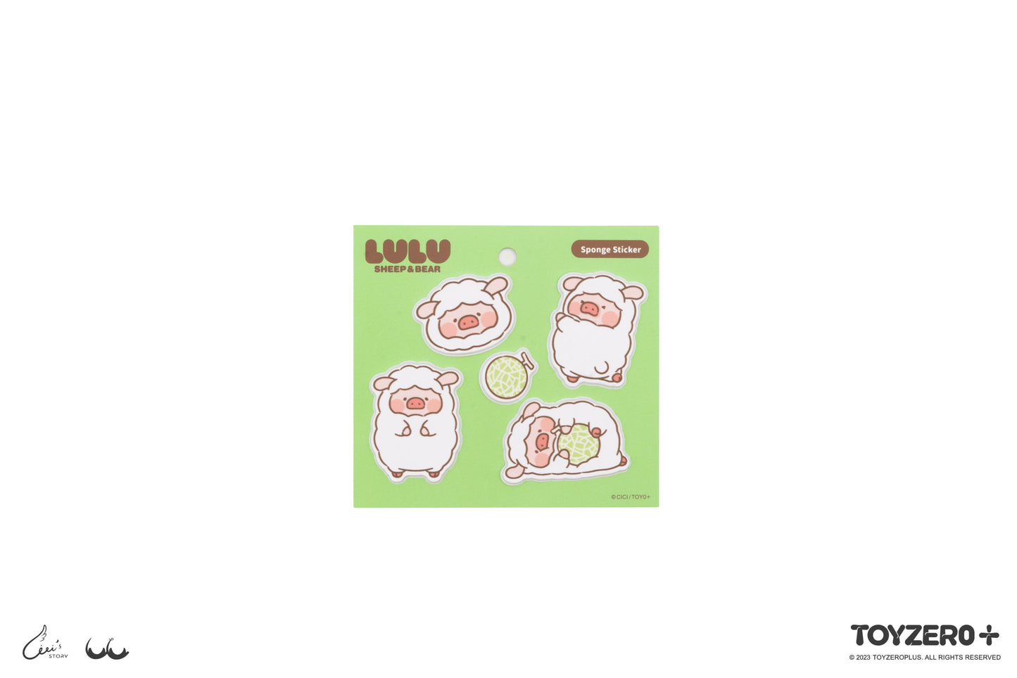 LULU THE PIGGY SPONGE STICKER - SHEEP LULU
