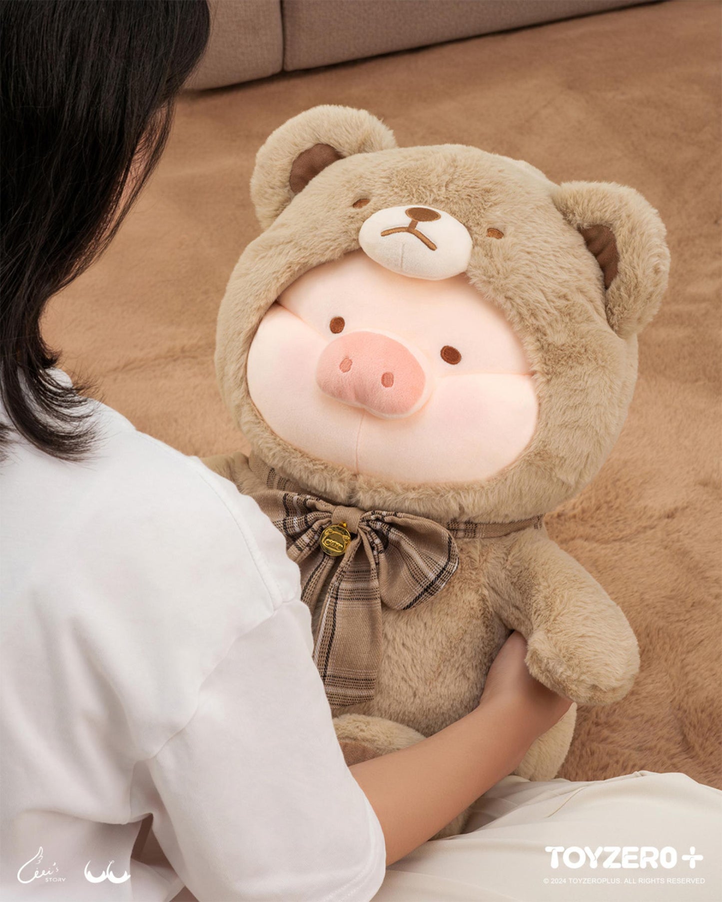 LULU THE PIGGY - 40CM TEDDY LULU PLUSH (Khaki)