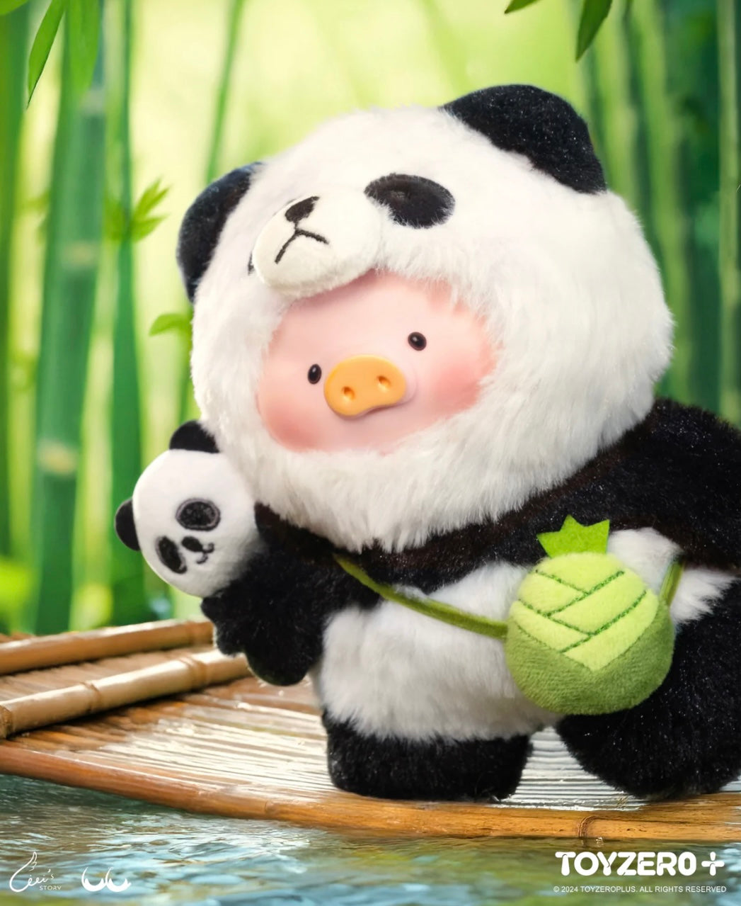 LULU THE PIGGY - VINYL FACE PLUSH KEYCHAIN (PROFESSIONAL PANDA BABYSITTER VER.)