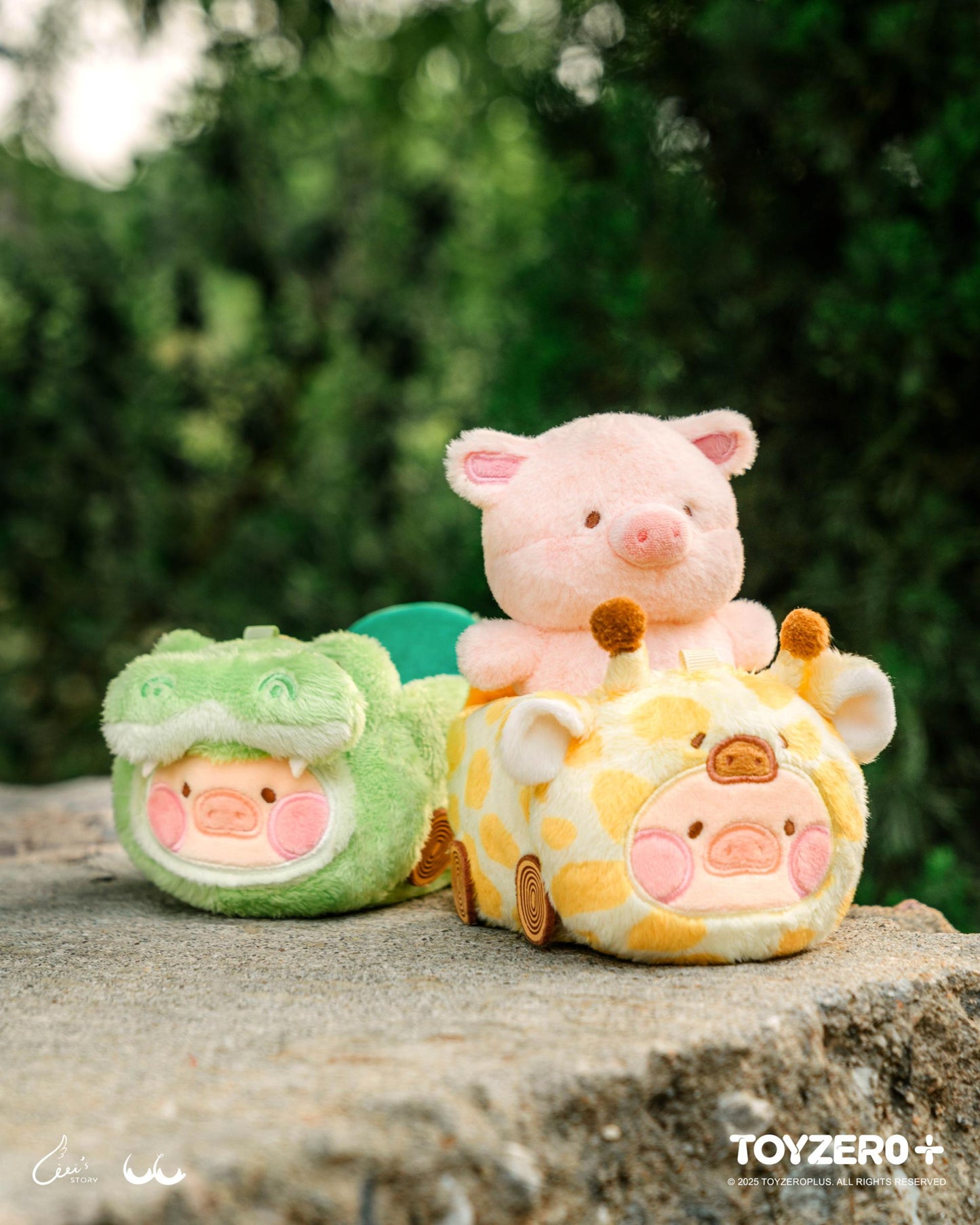 LULU THE PIGGY ANIMAL PARTY - SPEEDING CROCODILE LU PLUSH KEYCHAIN