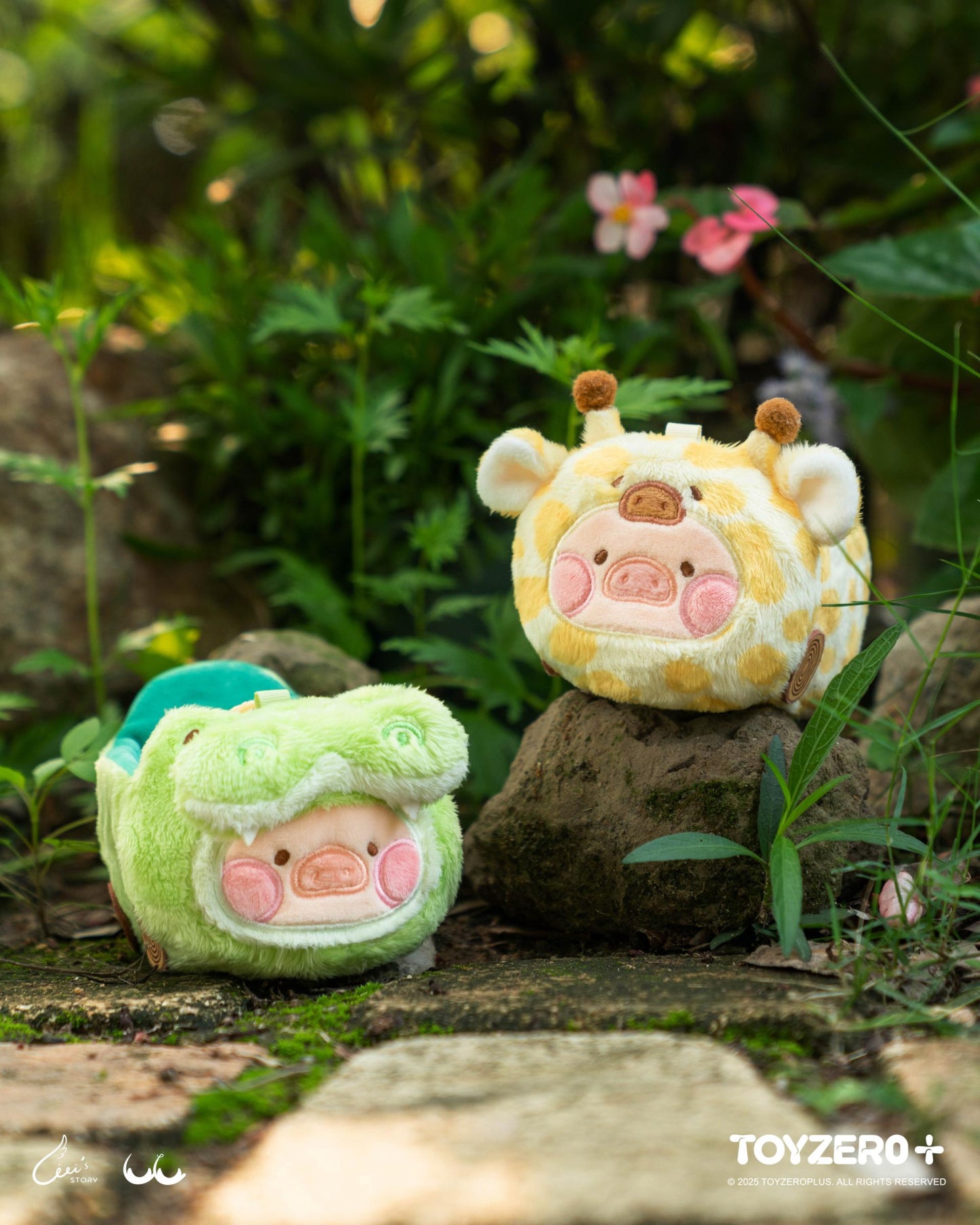 LULU THE PIGGY ANIMAL PARTY - SPEEDING CROCODILE LU PLUSH KEYCHAIN