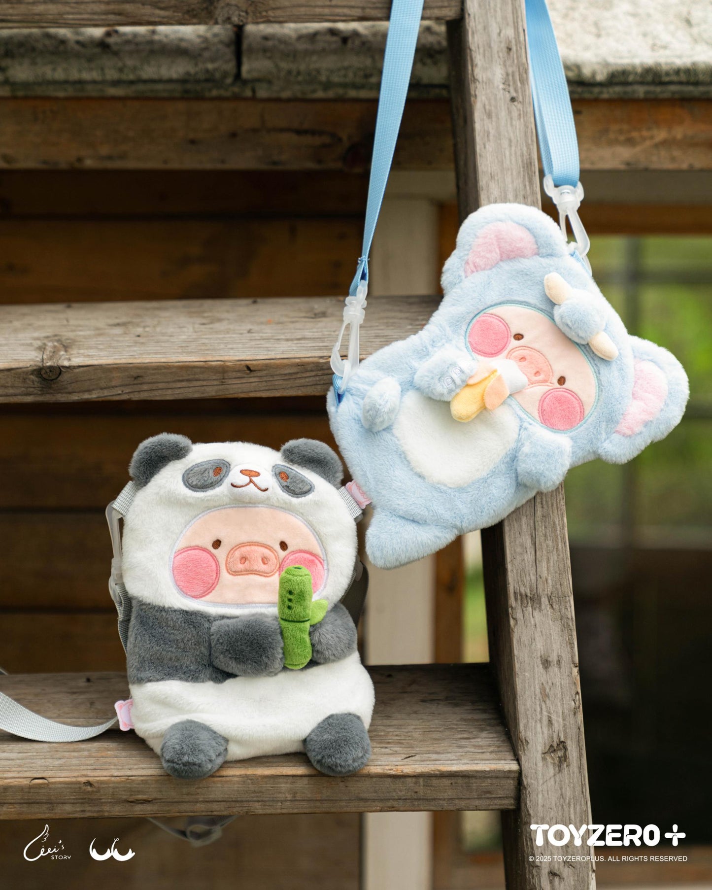 LULU THE PIGGY ANIMAL PARTY - ELEPHANT LU PLUSH CROSSBODY BAG