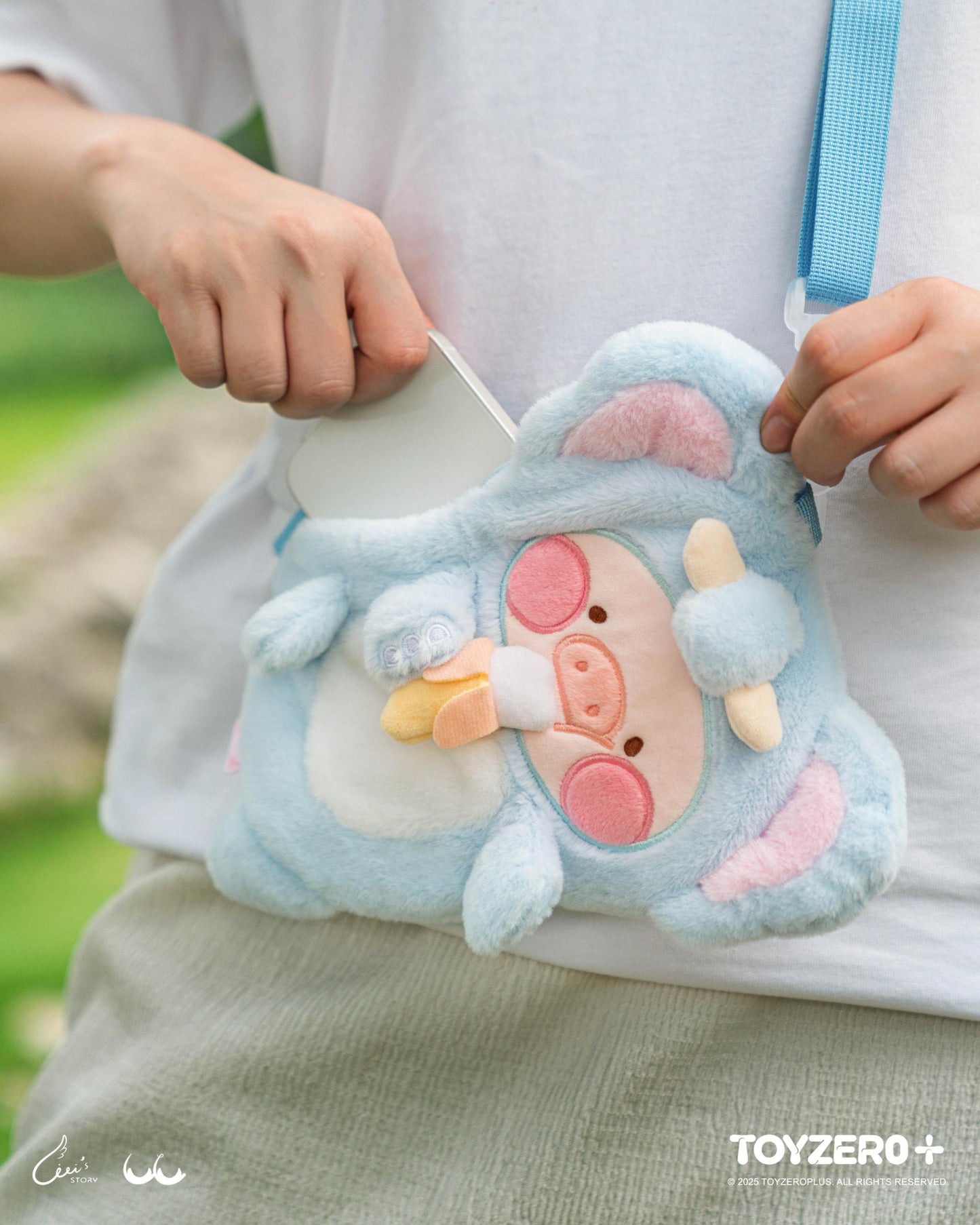 LULU THE PIGGY ANIMAL PARTY - ELEPHANT LU PLUSH CROSSBODY BAG