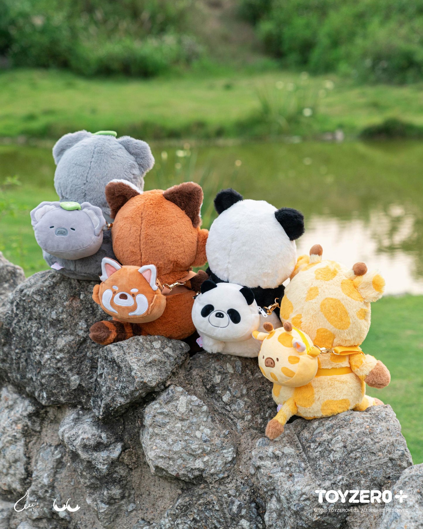 LULU THE PIGGY ANIMAL PARTY - CHEERFUL GIRAFFE LU PLUSH