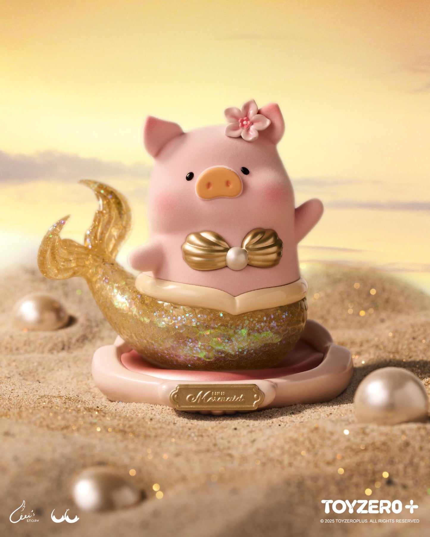 LuLu the Piggy - XL Mermaid (Rosy Sky)