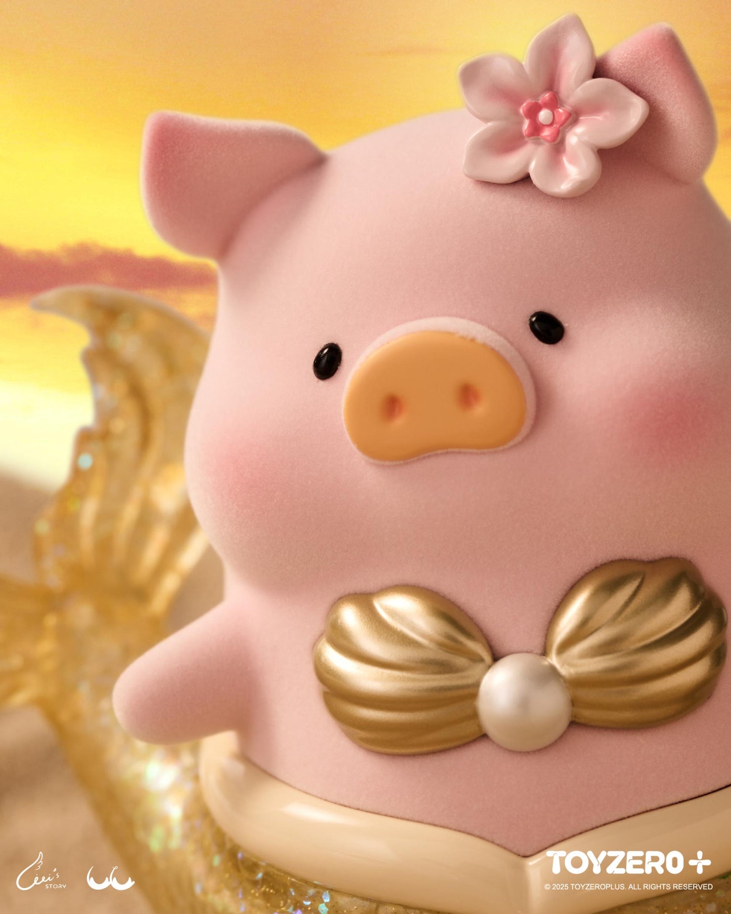 LuLu the Piggy - XL Mermaid (Rosy Sky)