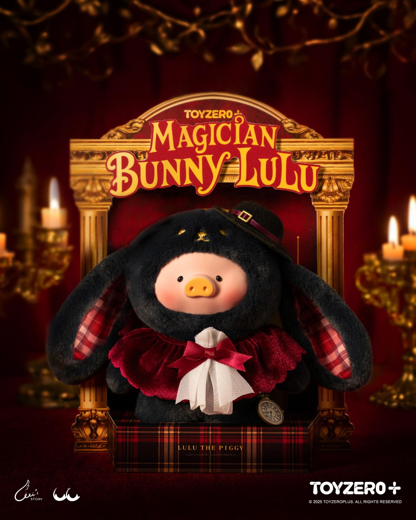 LULU THE PIGGY - VINYL FACE PLUSH KEYCHAIN (MAGICIAN BUNNY LULU VER.)