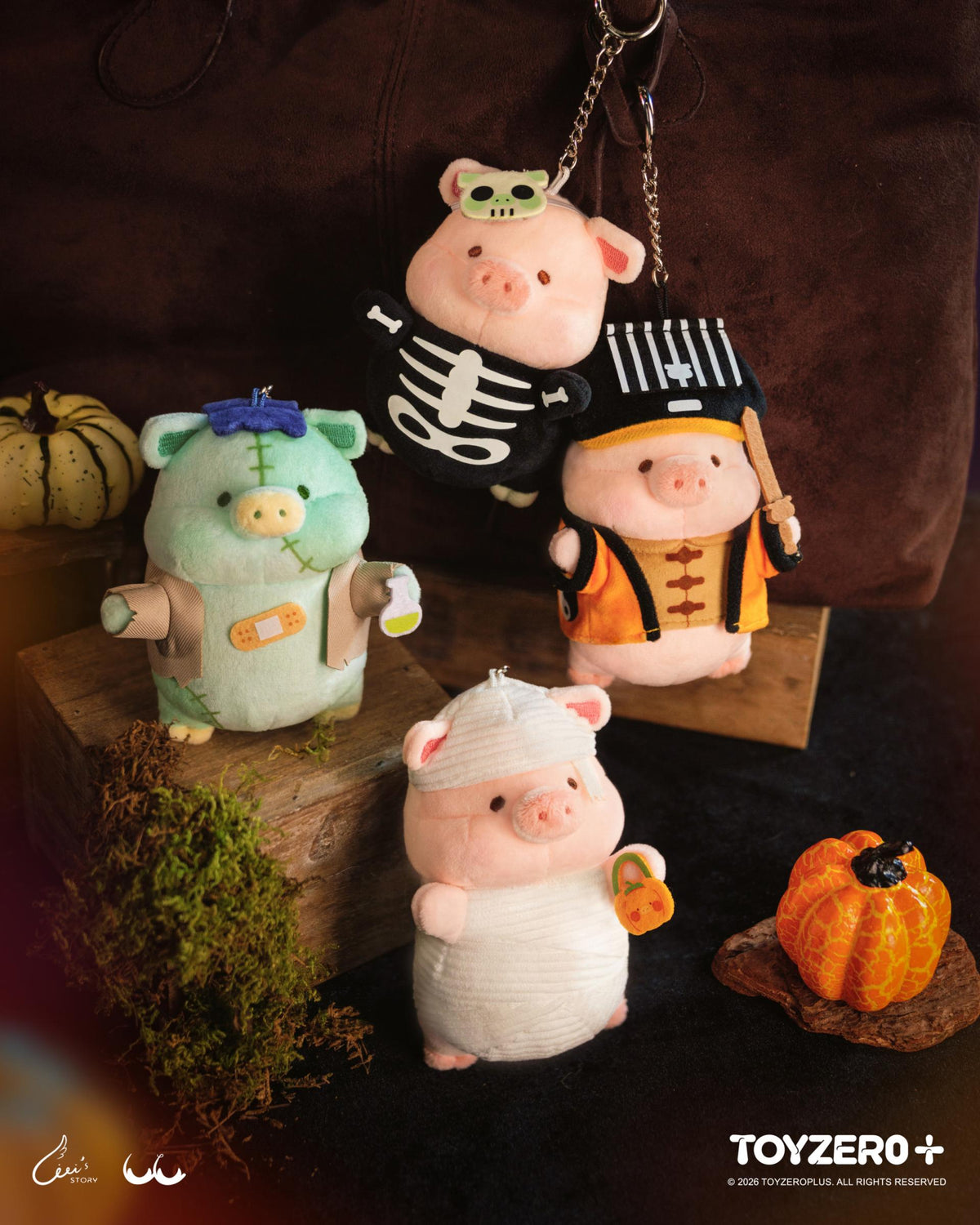 LuLu the Piggy Horror Story Series - Mummy Lu Plush Keychain