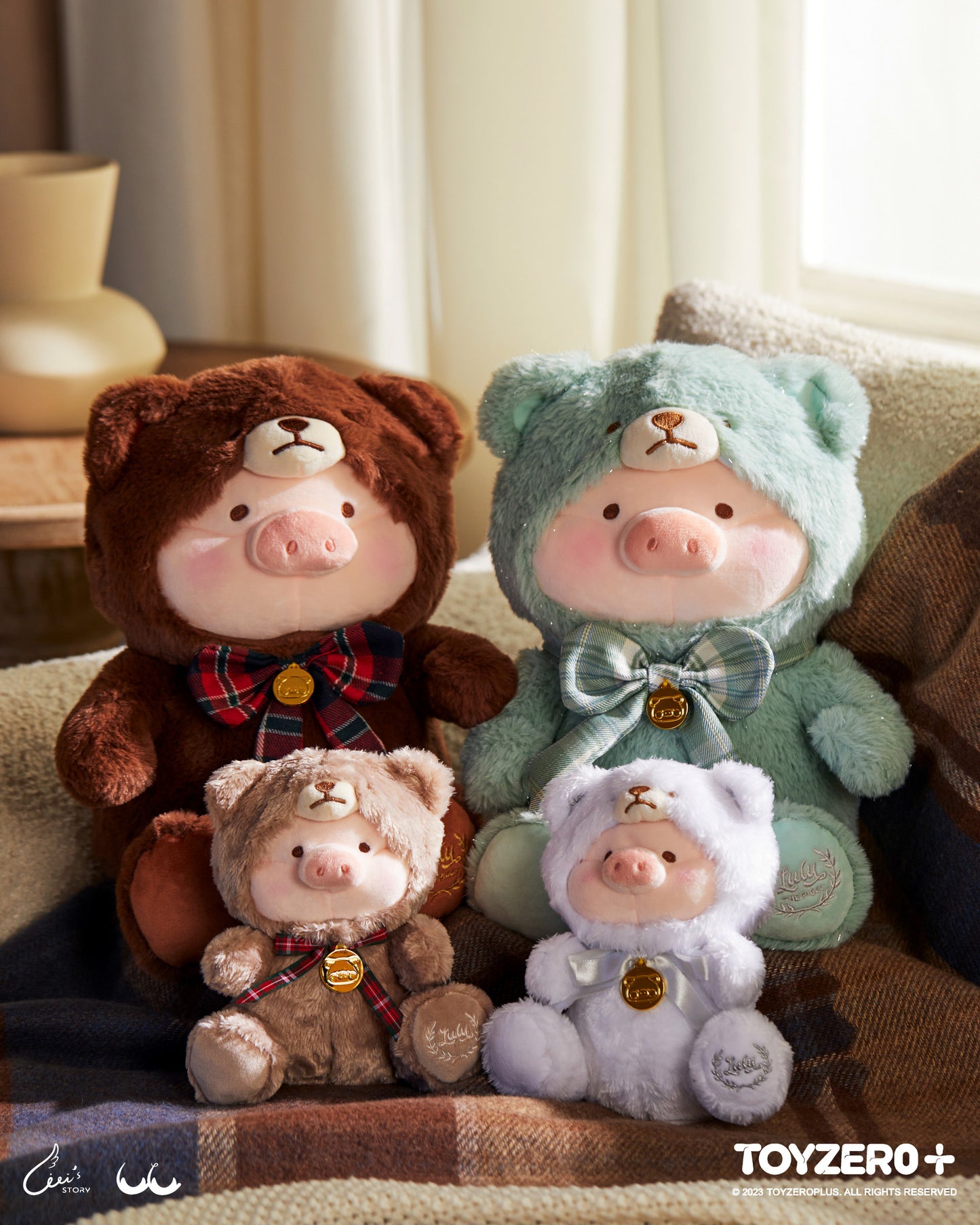 LULU THE PIGGY - 14CM TEDDY LULU PLUSH (THE FOREST EDITION - POLAR WHITE)