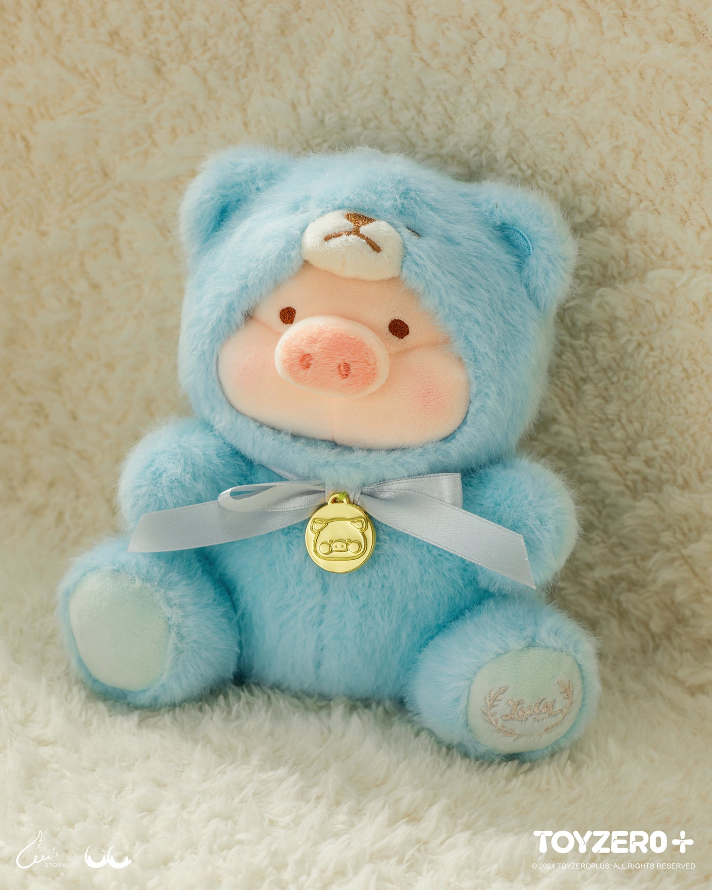 LULU THE PIGGY - 14CM TEDDY LULU PLUSH (LIMITED EDITION - SKY BLUE)