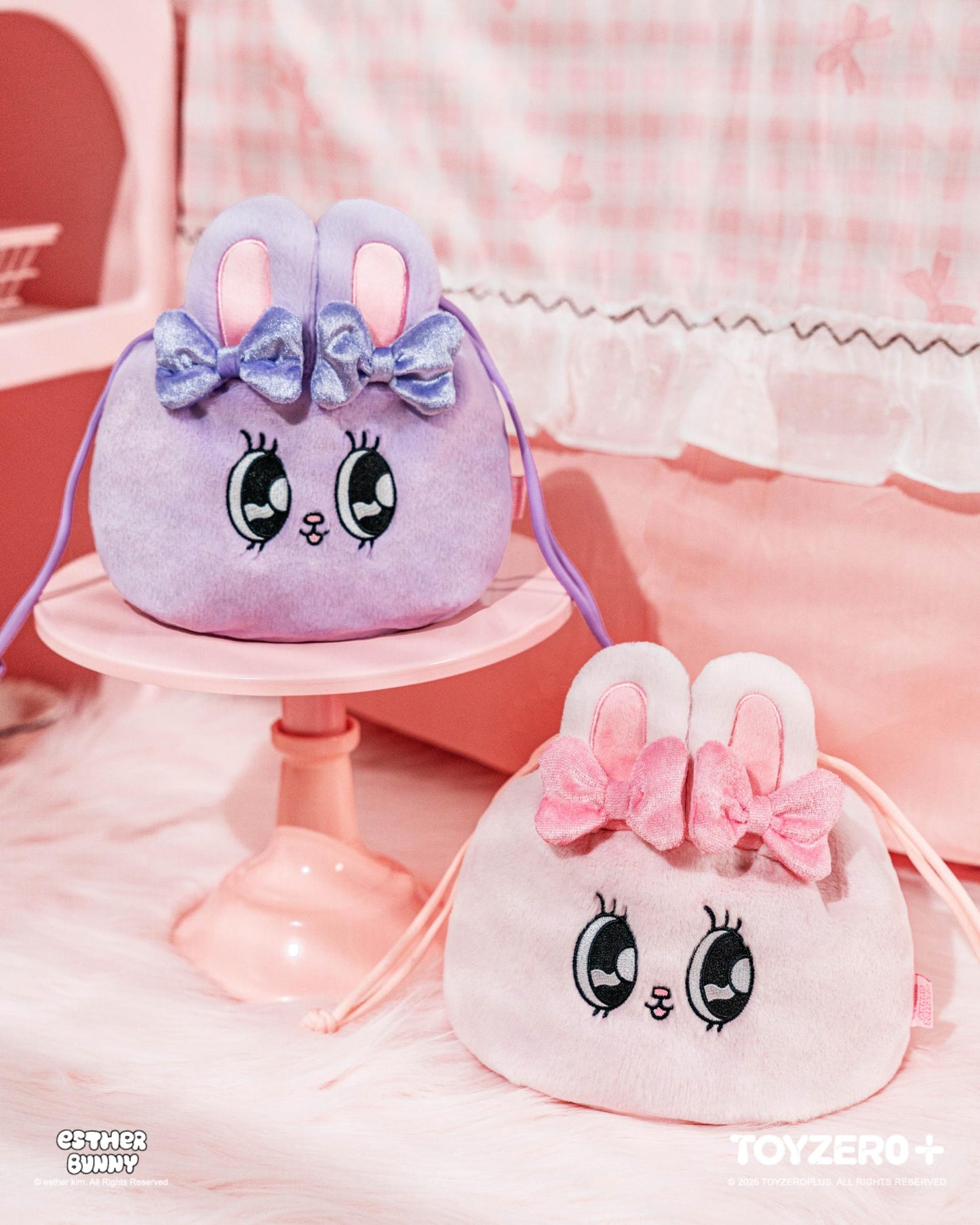 Esther Bunny - Drawstring Bag (Lavender Bunny)