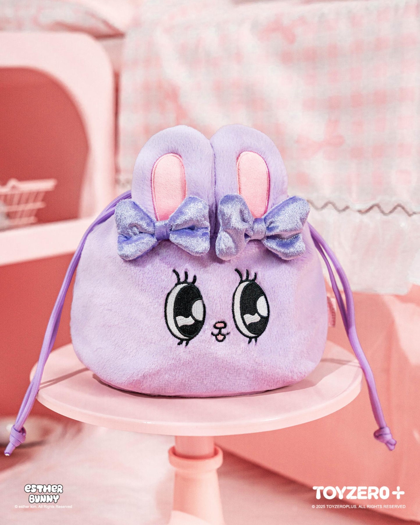 Esther Bunny - Drawstring Bag (Lavender Bunny)