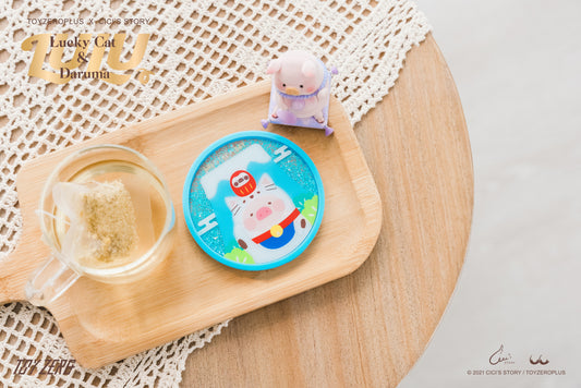 LuLu Lucky Cat Series Coaster - Mt.Fuji