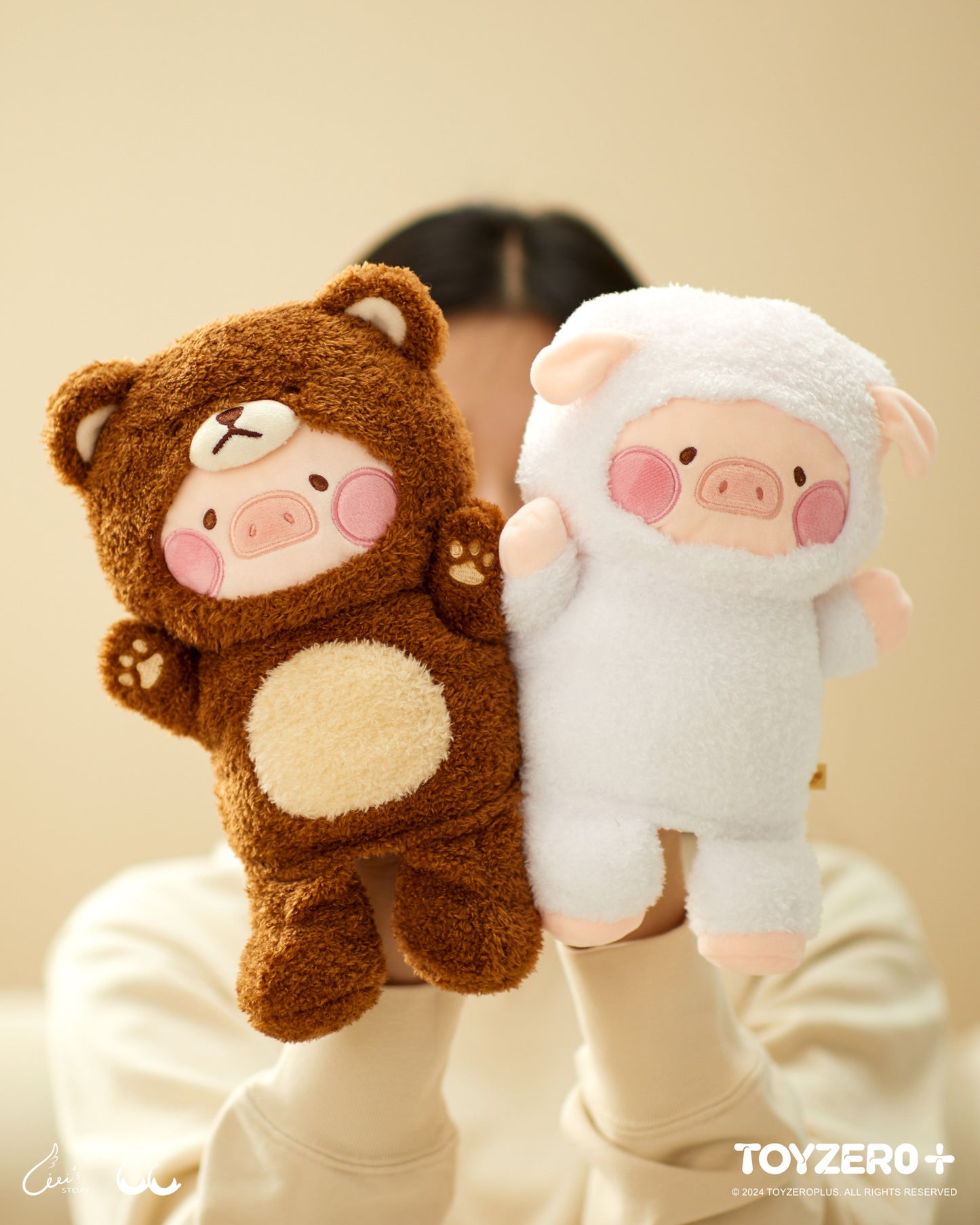 LULU THE PIGGY COSTUME SERIES - FLUFFY HAND PUPPETS (BEAR LULU)