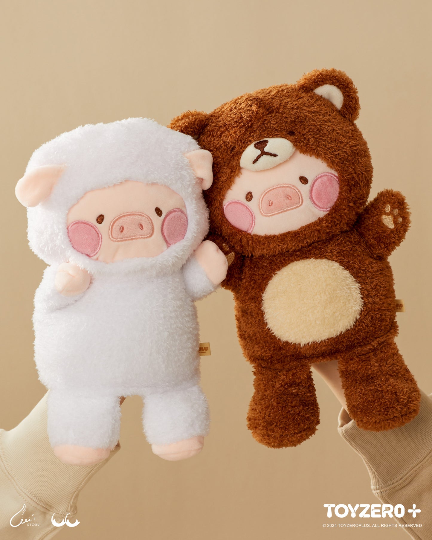 LULU THE PIGGY COSTUME SERIES - FLUFFY HAND PUPPETS (BEAR LULU)