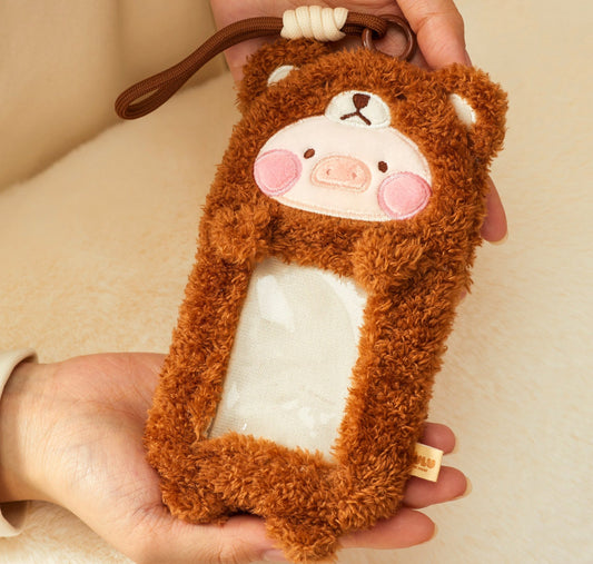LULU THE PIGGY COSTUME SERIES - PHOTOCARD HOLDER KEYRING (BEAR LULU)