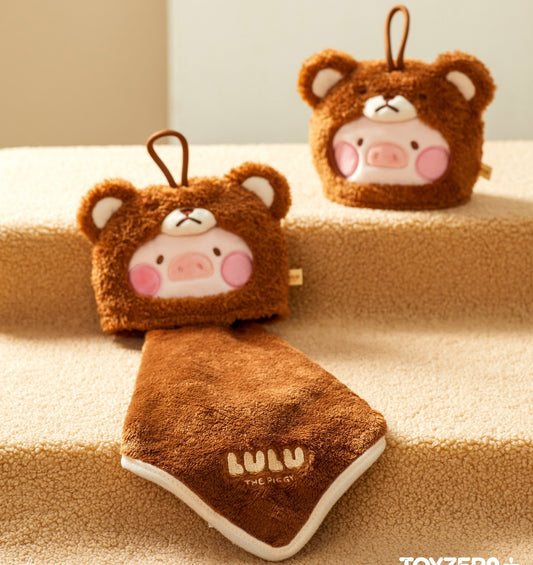 LULU THE PIGGY COSTUME SERIES - FLUFFY HAND-TOWEL (BEAR)