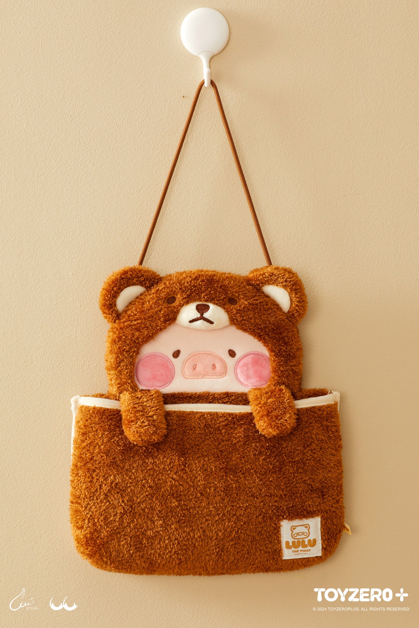 LULU THE PIGGY COSTUME SERIES - FLUFFY WALL BAG (BEAR LULU)