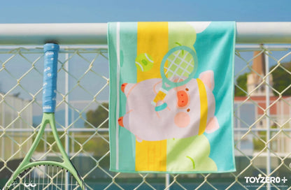 LULU THE PIGGY TENNIS SERIES - SPORTS TOWEL (PLAYING VER.)