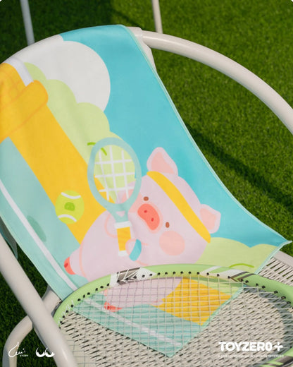 LULU THE PIGGY TENNIS SERIES - SPORTS TOWEL (PLAYING VER.)