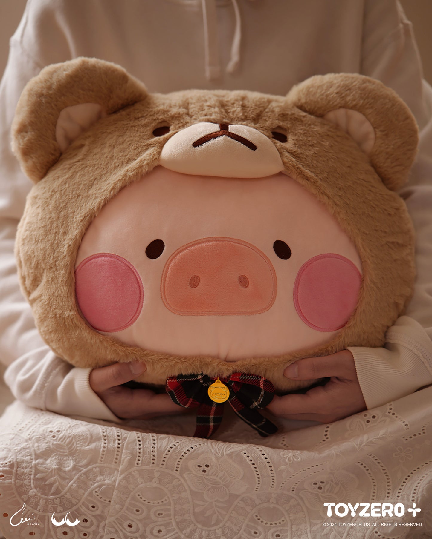 LULU THE PIGGY - TEDDY LULU HAND WARMER CUSHION + BLANKET