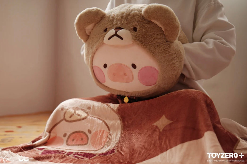 LULU THE PIGGY - TEDDY LULU HAND WARMER CUSHION + BLANKET