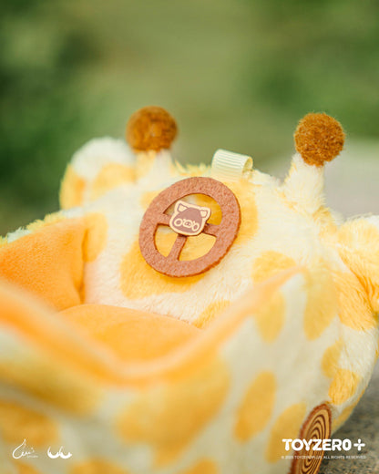 LULU THE PIGGY ANIMAL PARTY - HIGH SPEED GIRAFFE LU PLUSH KEYCHAIN