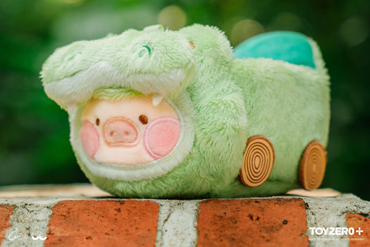 LULU THE PIGGY ANIMAL PARTY - SPEEDING CROCODILE LU PLUSH KEYCHAIN
