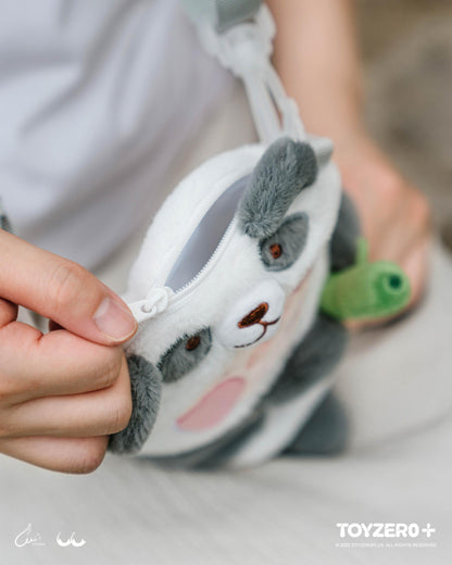 LULU THE PIGGY ANIMAL PARTY - PANDA LU PLUSH CROSSBODY BAG