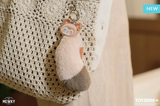 Moffy's - Mewky Cat Tail Keychain - Siamese Cat