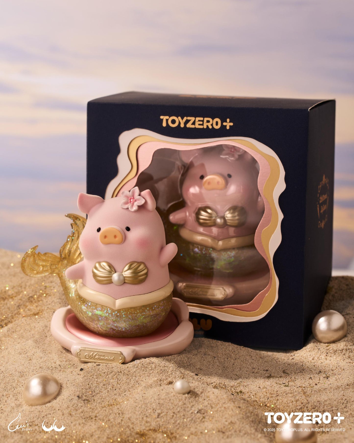 LuLu the Piggy - XL Mermaid (Rosy Sky)