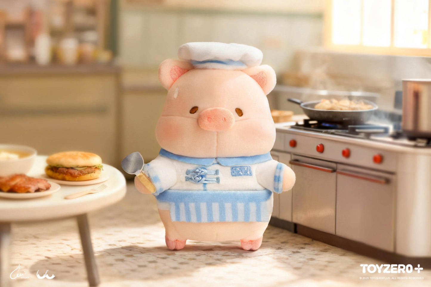LuLu the Piggy Lu's Table - Master Chinese Chef Lu Plush Keychain
