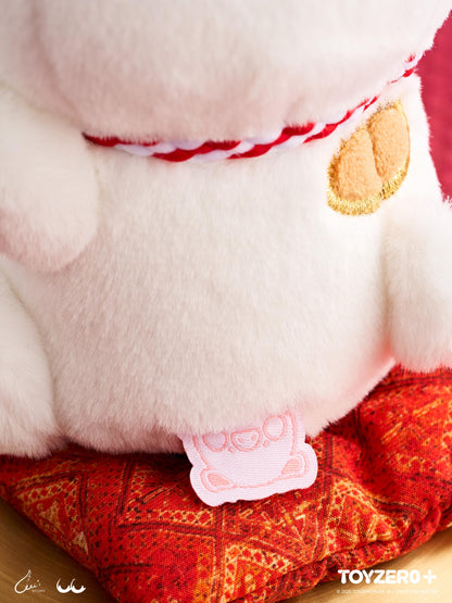LuLu the Piggy - 'Lucky Meow On My Hand' Vinyl Face Plush Keychain