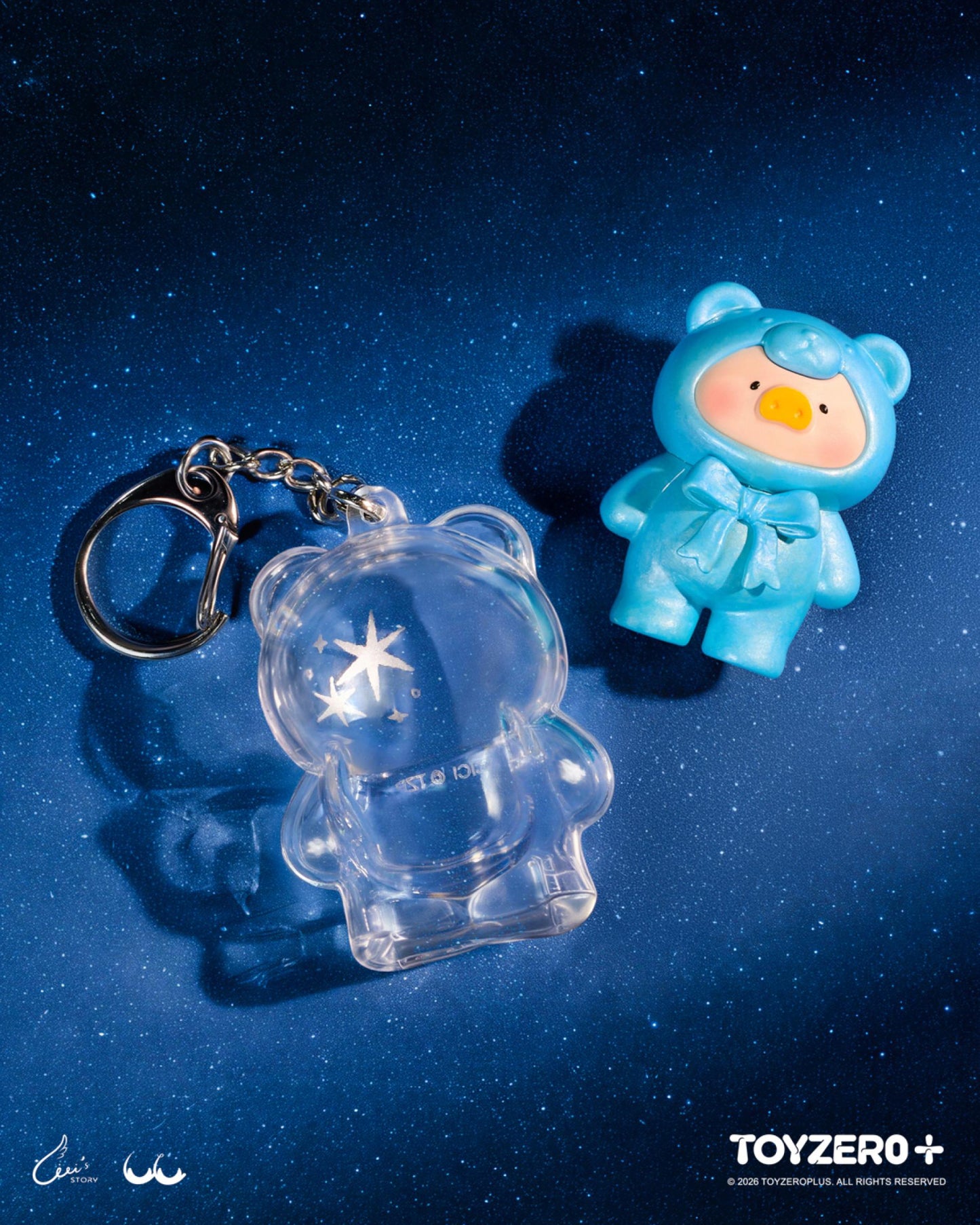 LuLu the Piggy-Teddy Mini 2 Keychain Case(Twinkle Version)