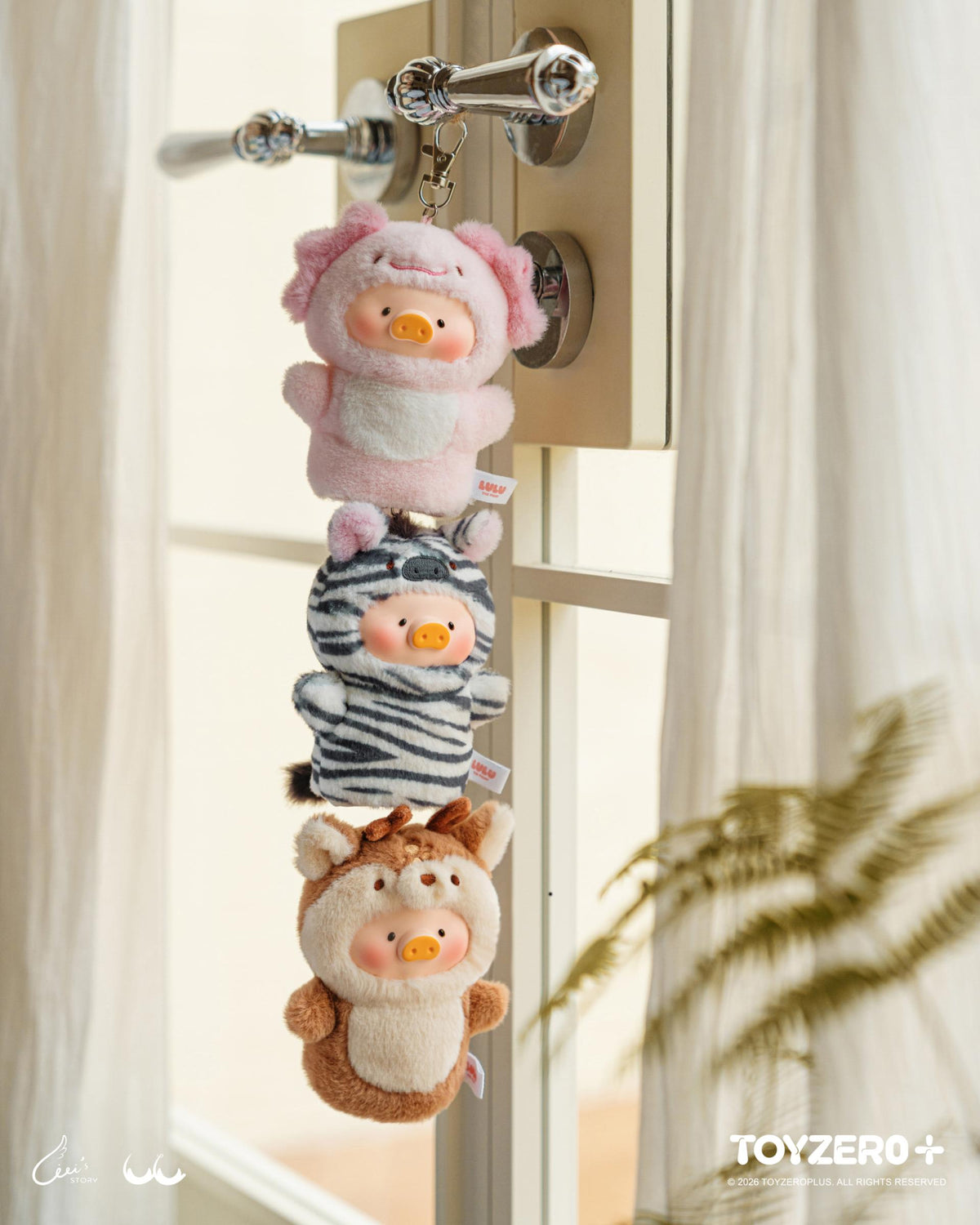 LuLu the Piggy Animal Party Vol. 2 - Cutest Butler PVC Face Plush Key Cover Keychain (Blind Box)