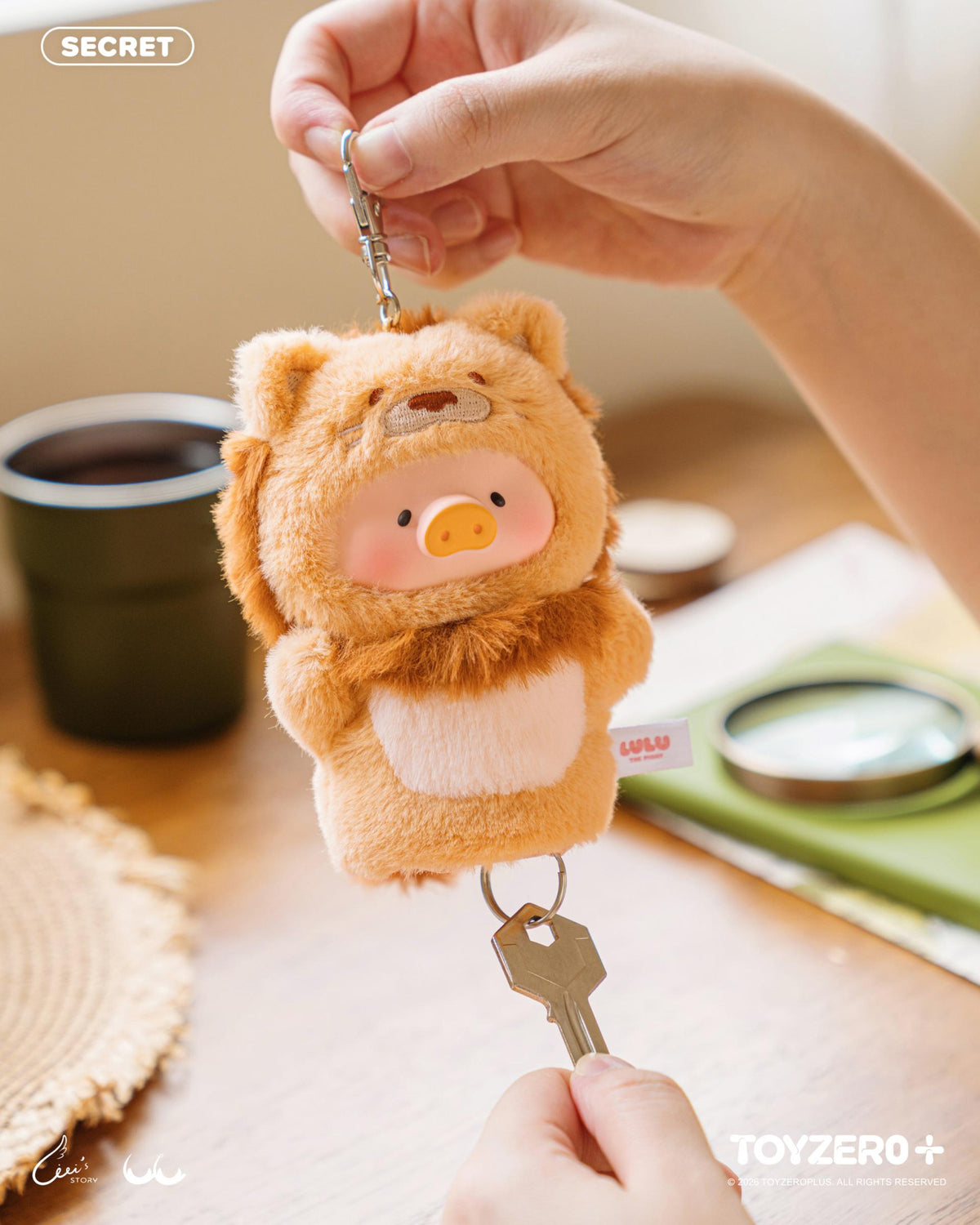 LuLu the Piggy Animal Party Vol. 2 - Cutest Butler PVC Face Plush Key Cover Keychain (Blind Box)