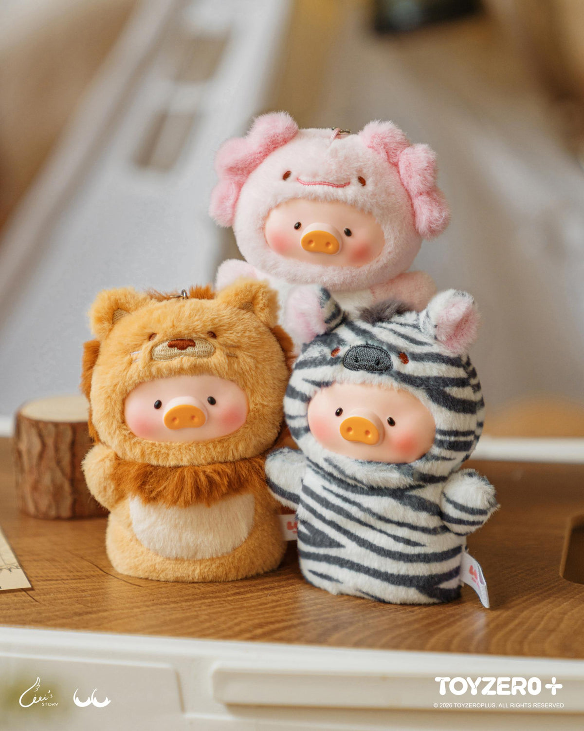 LuLu the Piggy Animal Party Vol. 2 - Cutest Butler PVC Face Plush Key Cover Keychain (Blind Box)