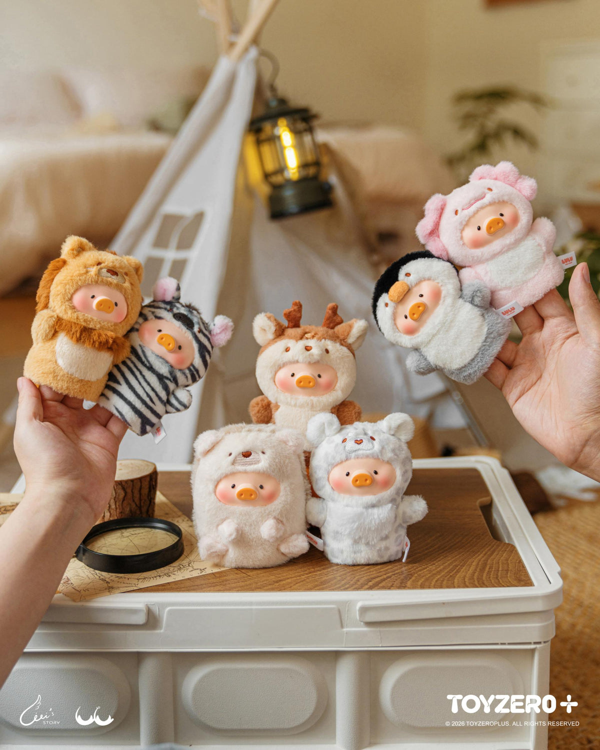 LuLu the Piggy Animal Party Vol. 2 - Cutest Butler PVC Face Plush Key Cover Keychain (Blind Box)