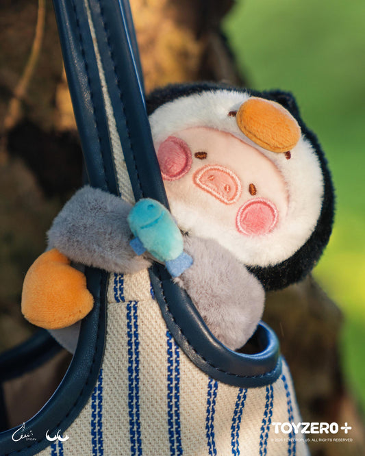 LuLu the Piggy Animal Party Vol. 2 - Huggy Plush Keychain (Penguin Lu ver.)