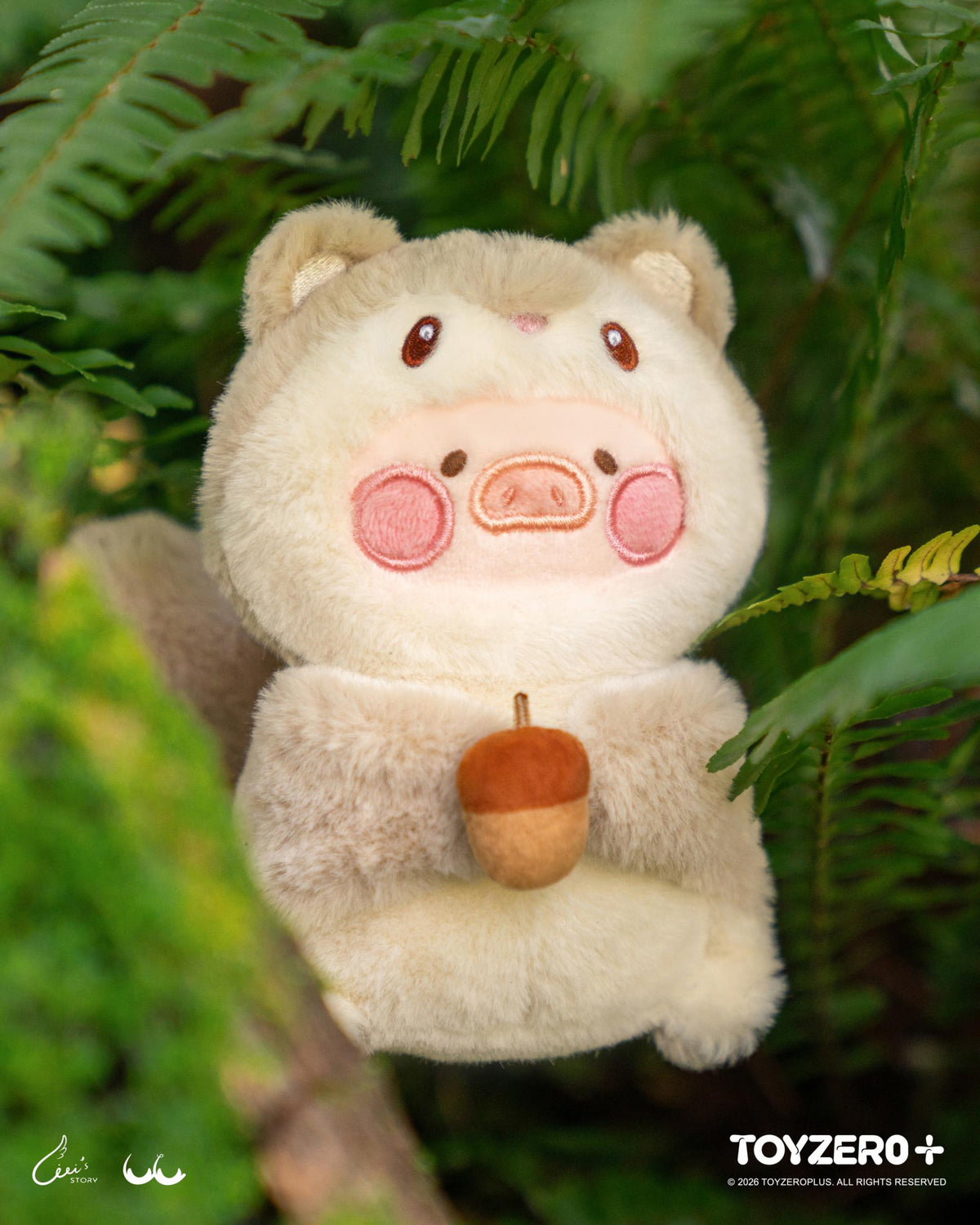 LuLu the Piggy Animal Party Vol. 2 - Huggy Plush Keychain (Flying Squirrel Lu ver.)