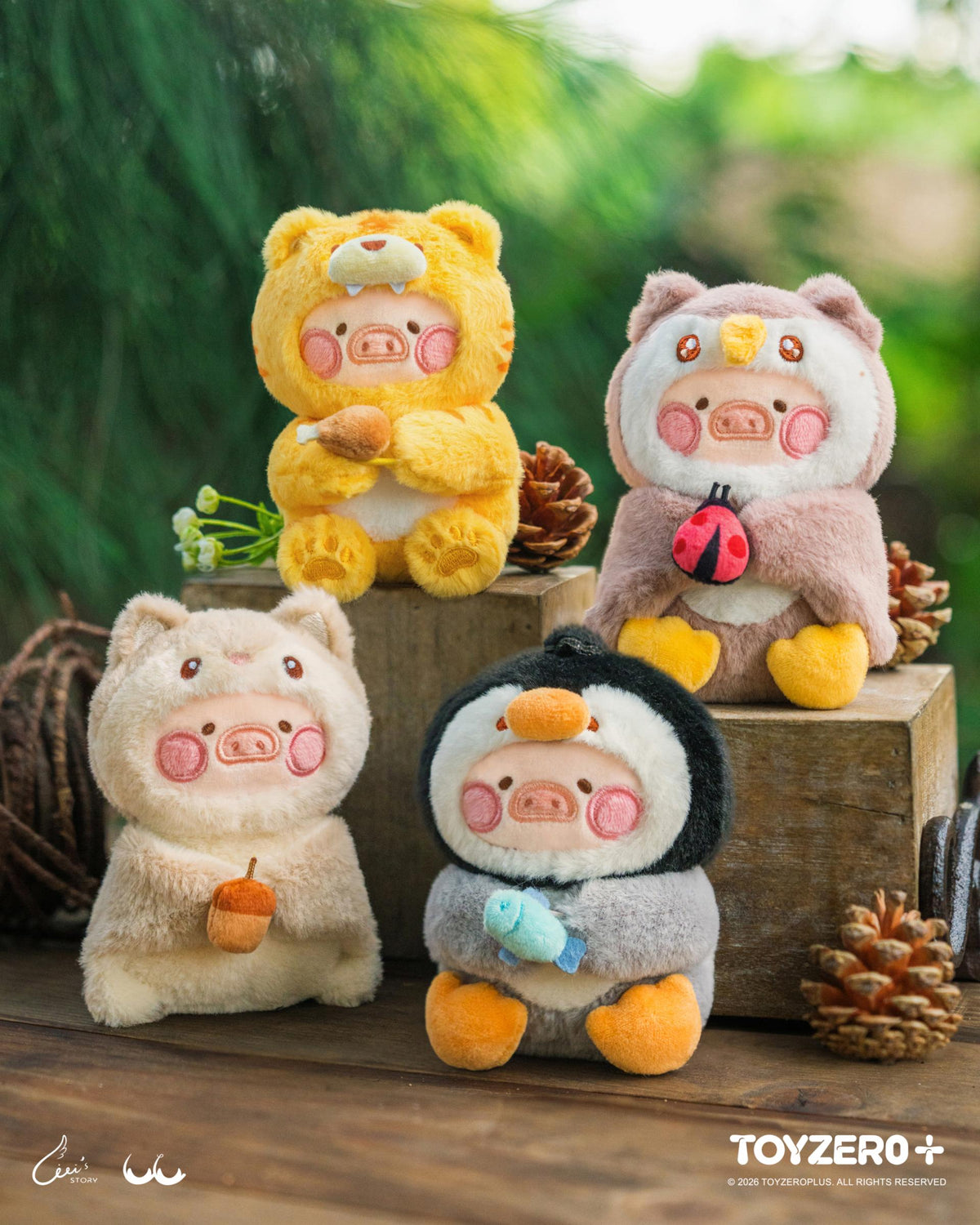LuLu the Piggy Animal Party Vol. 2 - Huggy Plush Keychain (Flying Squirrel Lu ver.)