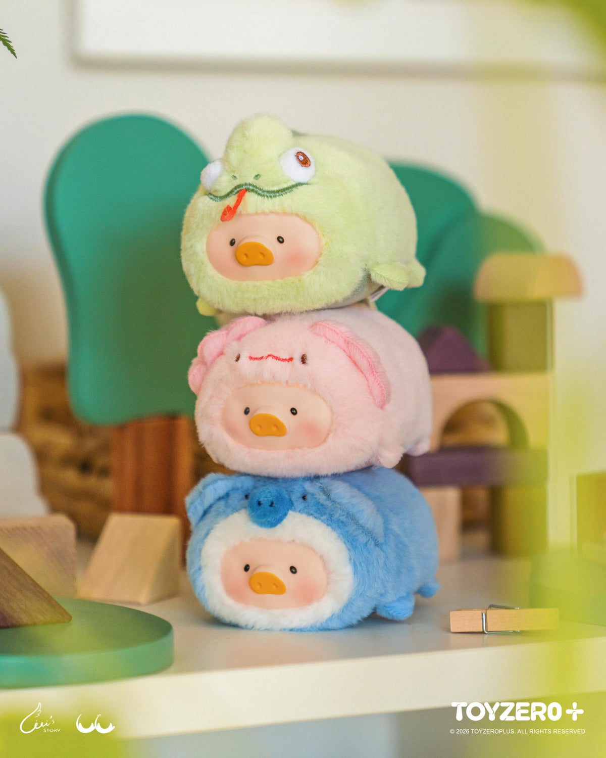 LuLu the Piggy Animal Party Vol. 2 - Stick together PVC Face Plush Keychain (Blind Box)