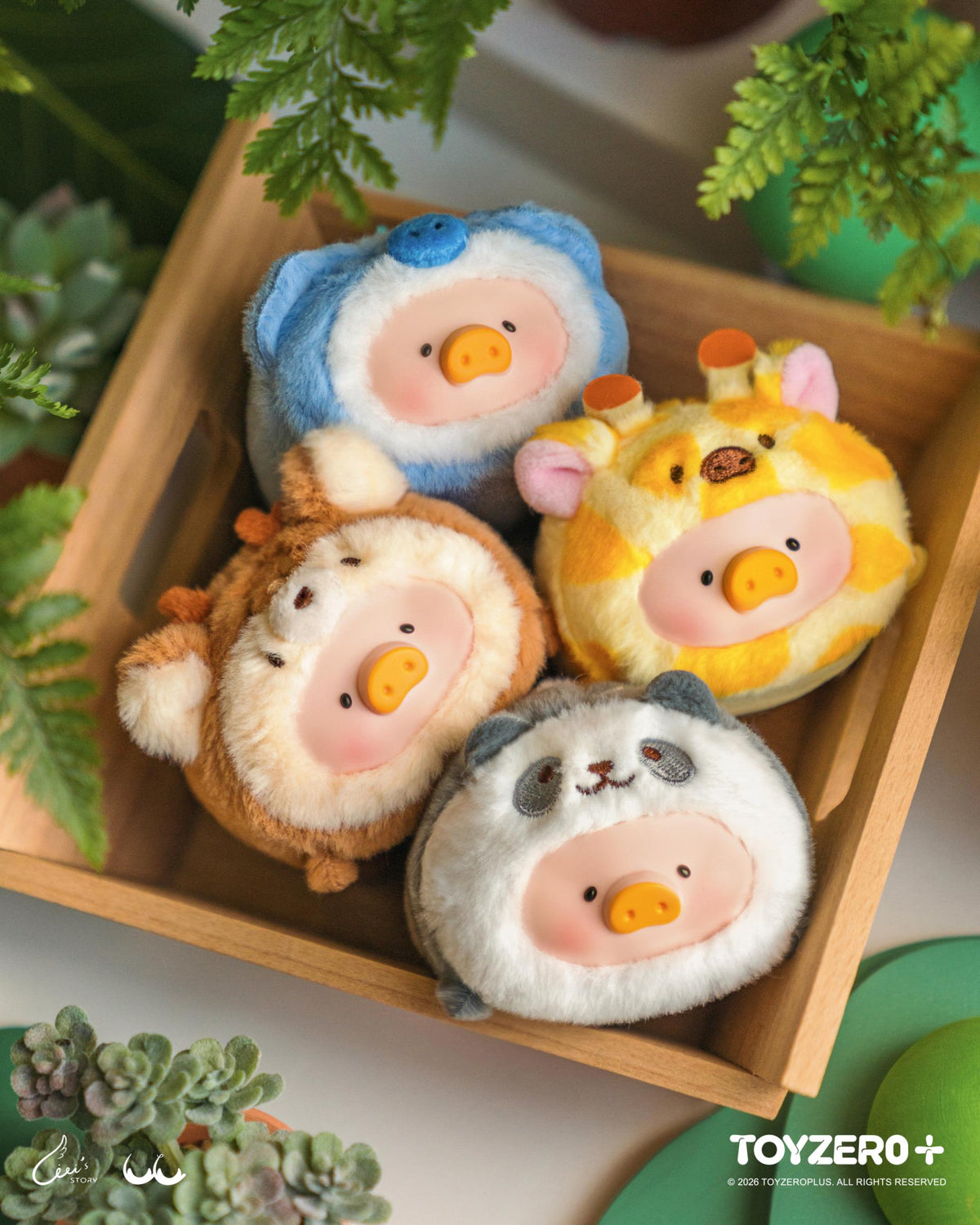 LuLu the Piggy Animal Party Vol. 2 - Stick together PVC Face Plush Keychain (Blind Box)