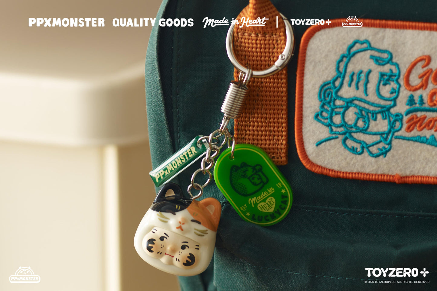 PP X MONSTER Lucky Cat Keychain Series (Blind Boxes)
