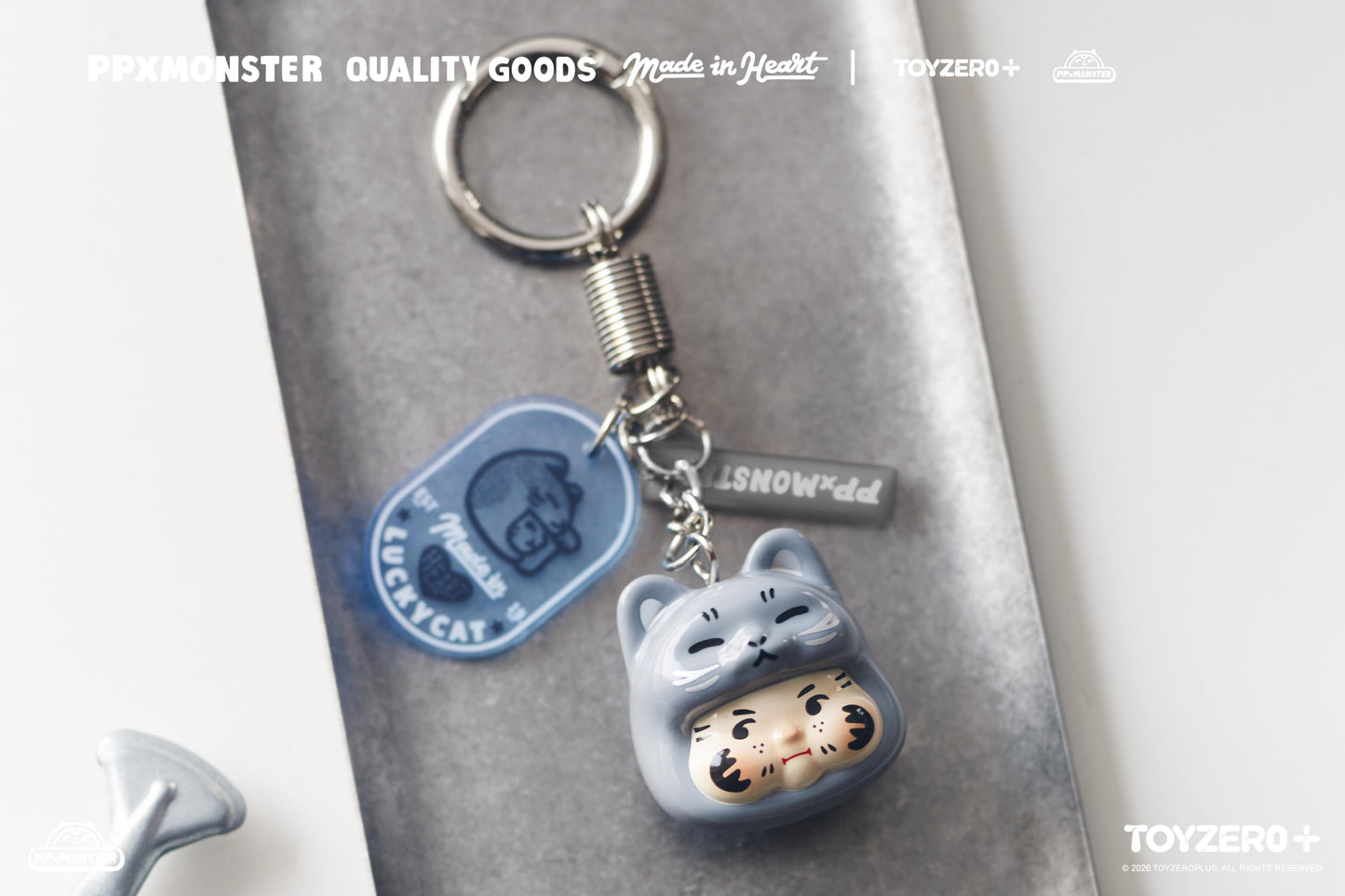 PP X MONSTER Lucky Cat Keychain Series (Blind Boxes)